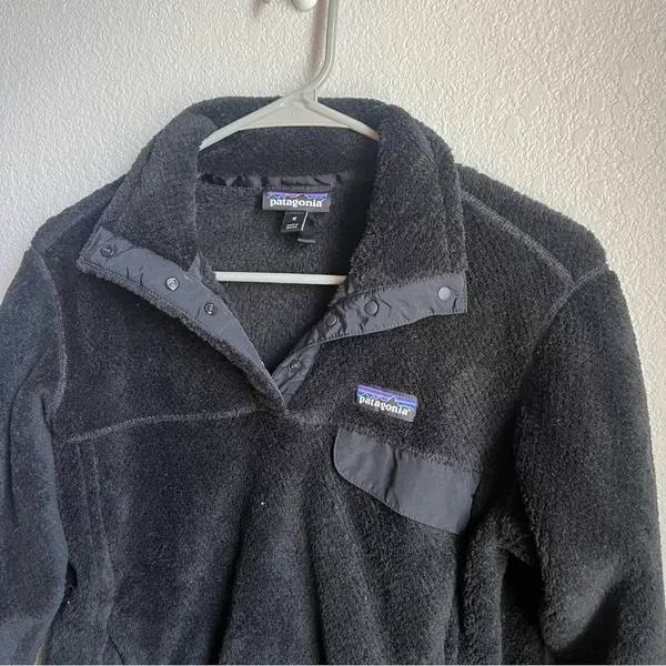 Patagonia Re-Tool Fleece Pullover Black - Image 2
