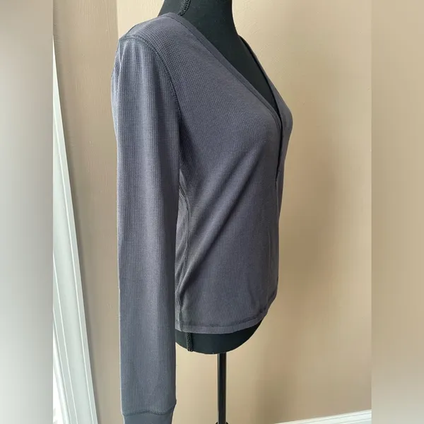 Fabletics Women’s Waffle Henley Long Sleeve Shirt - Image 6