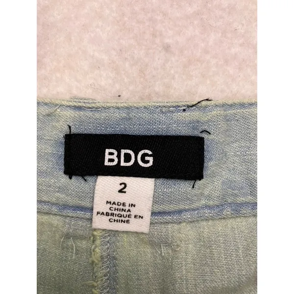 BDG Pleated Balloon Pants Womens 2 Light Wash Denim High Rise Tapered‎ Jeans - Image 2