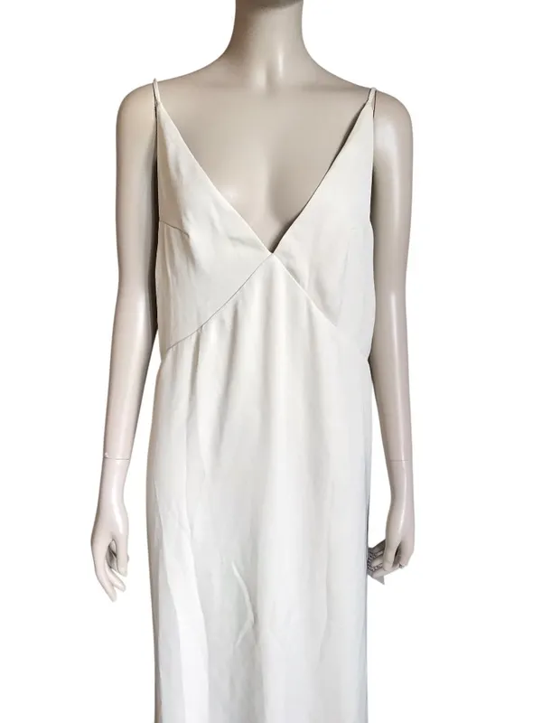 NWT ASOS Light Beige V Neck Dress - Image 3