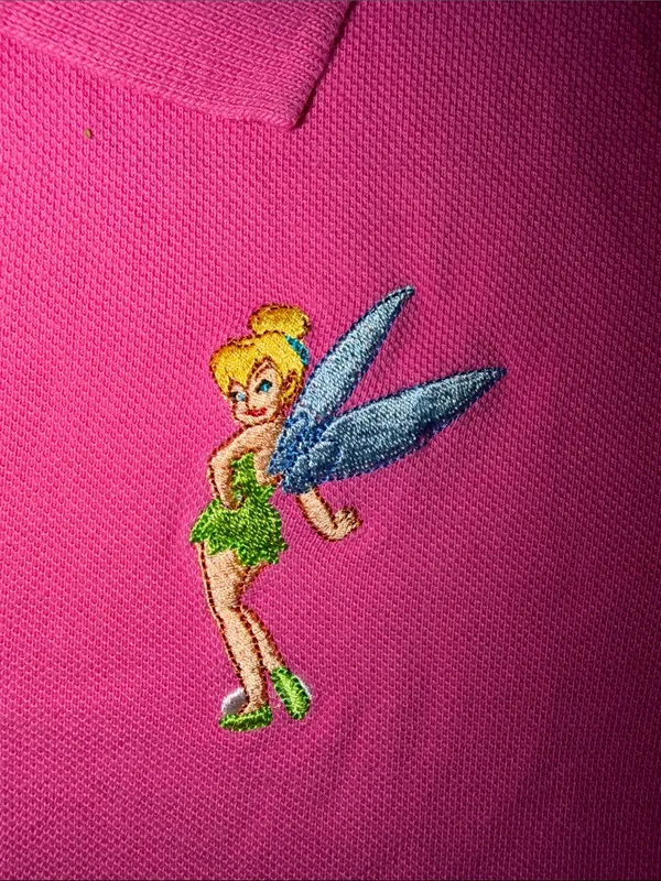 Disney Bright Pink Tinker Bell Polo Top - Image 3