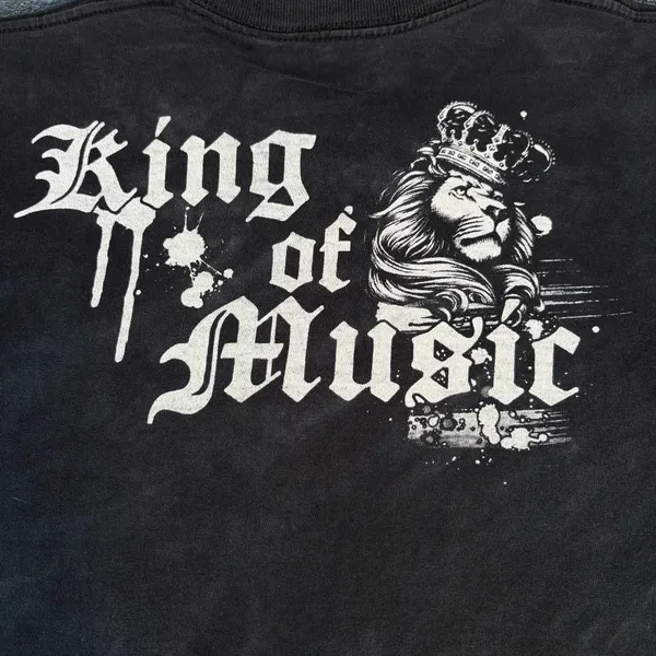 Vintage Bob Marley King Of Music Rasta Reggae Graphic Black Pro Tag T-shirt - Image 4
