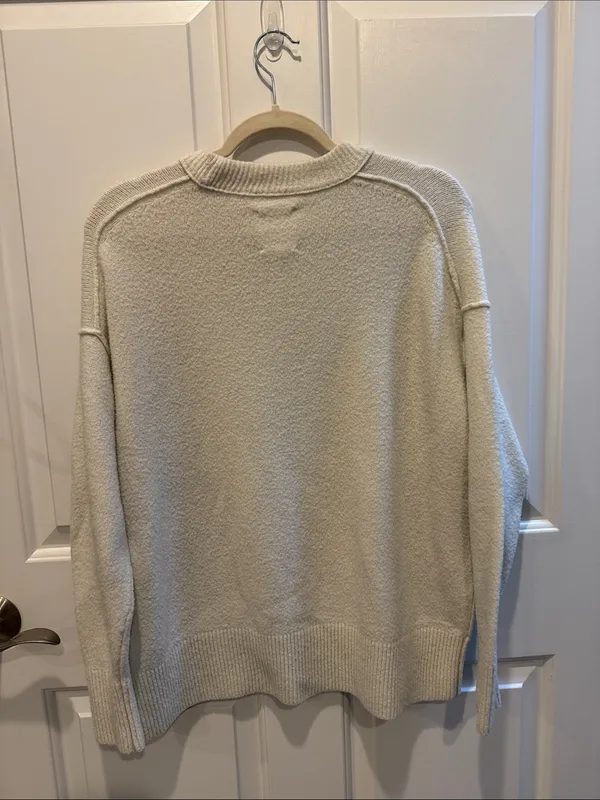 aerie Cream Crewneck Sweater - Image 4