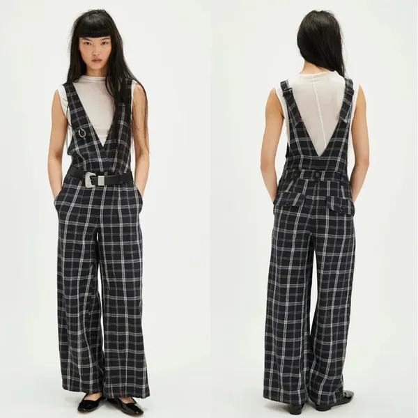 Free People Mara Overalls Black Combo 6 - Image 2