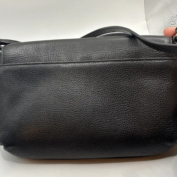 Coach Liv Pouch Crossbody Bag Black Pebbled Leather Small Purse - Image 5