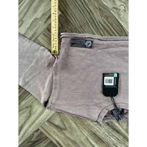 Alphalete Women's Terry Oversized Crop Pullover - Rose Quartz , Size Small - Image 5