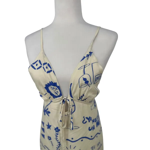Paper Heart Vino Maxi Dress XL Coastal Resort Summer Wine Beach Cruise Open Back - Image 3