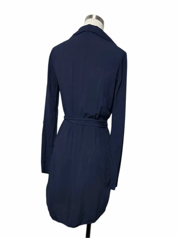 Splendid Belted Mini Navy Dress - Image 4