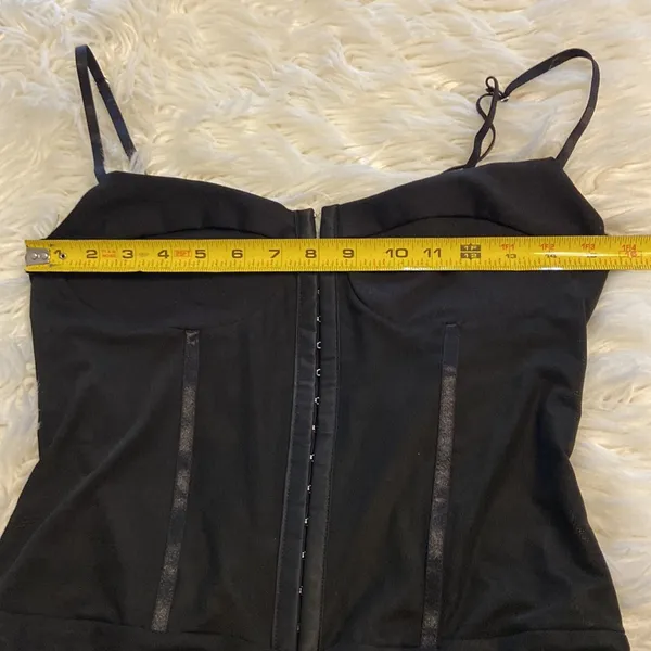 Free People Bodysuit size L color black adjustable stripes please see all photos - Image 13