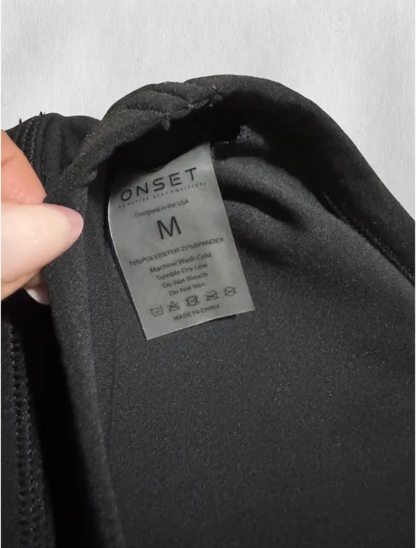 Onset Halter Sports Bra Black Size M - Image 3