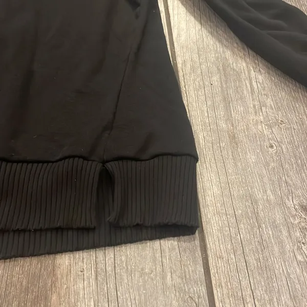 ALO Yoga Black Cowl Turtleneck Sweater Ribbed Knit - Image 3