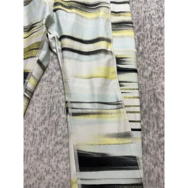 DSG Womens Cold Weather Compression High-Rise Leggings Abstract Stripe Yellow M‎ - Image 2