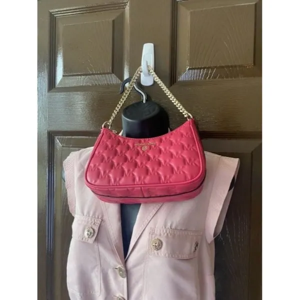 Michael Kors Quilted Pink Polyester Tote - Image 7