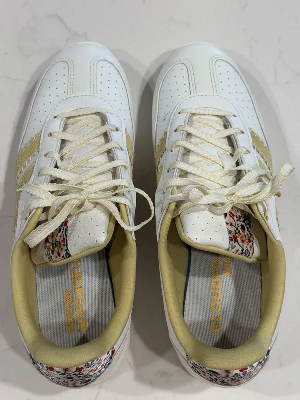 Adidas Barreda Lo Cloudfoam White Floral Women's Sneakers Size US 8 - Image 5