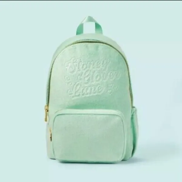 NWT Stoney Clover Lane x Target Mint Green Terry Backpack Full Size Beach Pool - Image 7