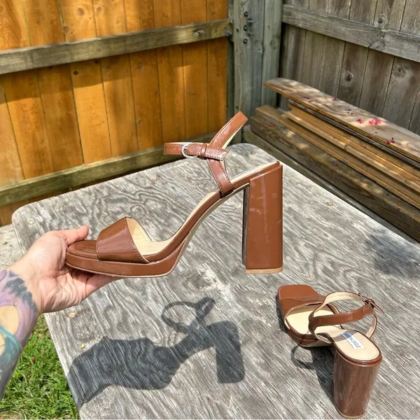 Emberly Platform Sandal by Steve‎ Madden brown size 11 - Image 7