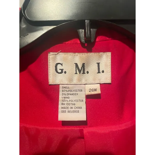 PRE-Owned GMI Women's Red Evening Jacket, l/sleeve, $18, Size 26W, B51 - Image 3