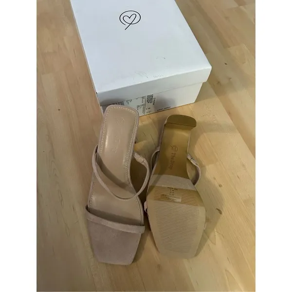 NEW The Drop Women's Avery Square Toe Two Strap High Heeled Sandal 6 - Image 9