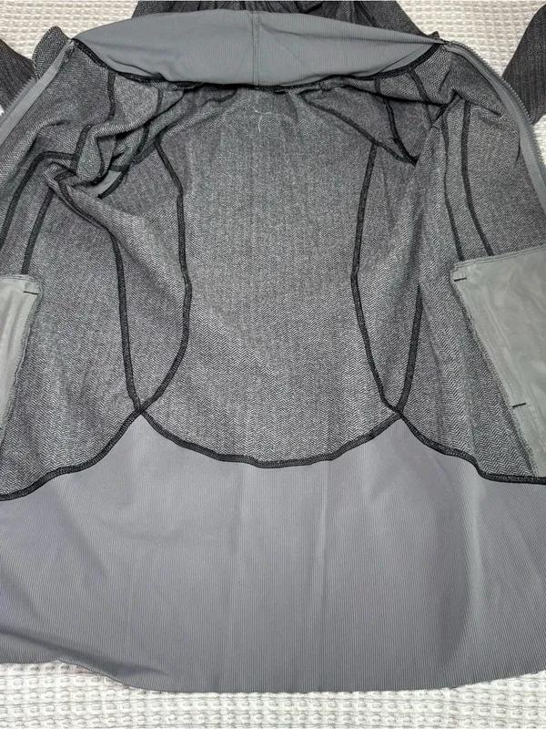 Lululemon Jacket Womens 6 Gray Daily Practice Hooded Full Zip Flecked Athletic - Image 7