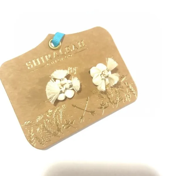 Shiraleah Chicago jewelry - Anthropologie - Fleur stud earrings ivory flower NEW - Image 2