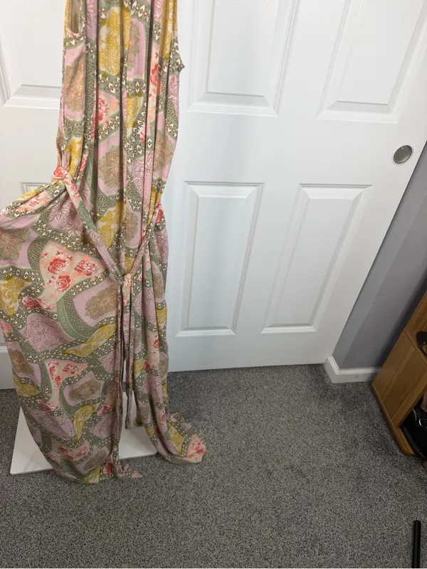 Easel Size L Boho Paisley Wide Leg Tassel Jumpsuit NWOT - Image 8