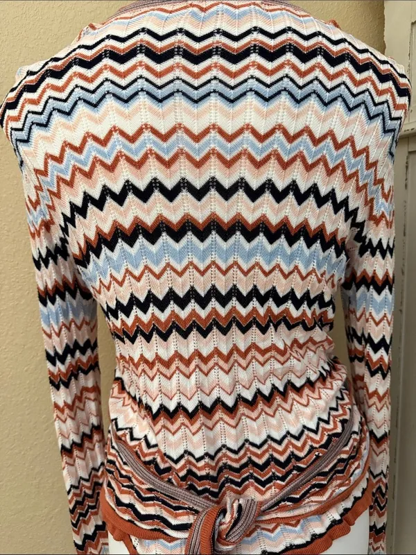 Lascana for Venus Chevron Wrap V-Neck Sweater - Multi-Color - Image 4