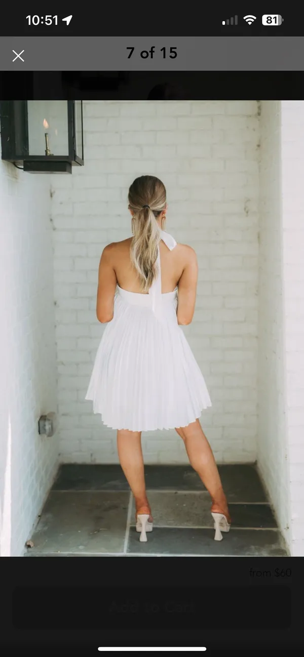Satin Pleated Dress - Image 5