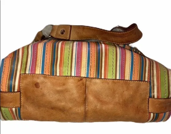 Fossil multicolor stripped hand bag - Image 6