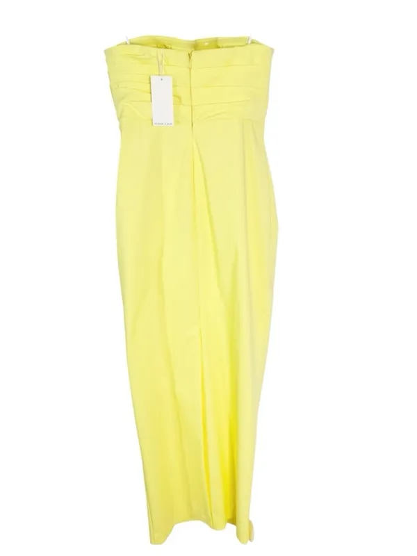 NWT Shona Joy Lani Strapless Draped Maxi Dress Lemonade Size 6 - Image 8