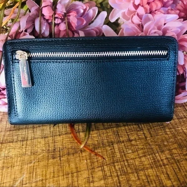Kate Spade New York Refined Grain Leather Snap Wallet Black NWT - Image 5