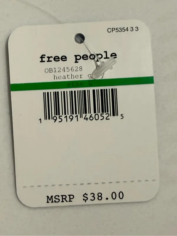 NWT Free People Babetown Gray Ribbed Mock Neck‎ Sleeveless Tank Sz L - Image 5