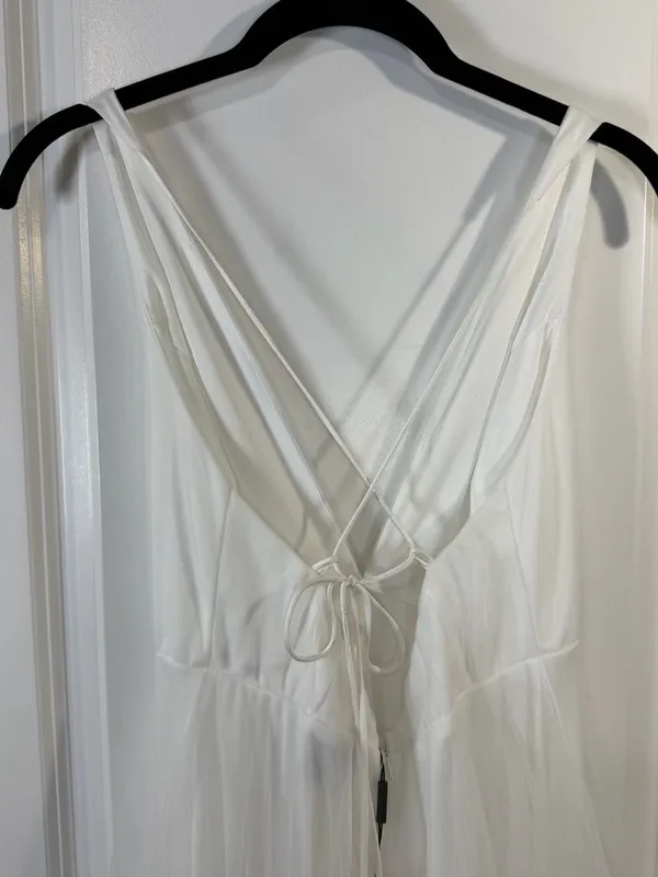 Hello Molly The Only One Maxi Dress White Tulle Size 4 - Image 13