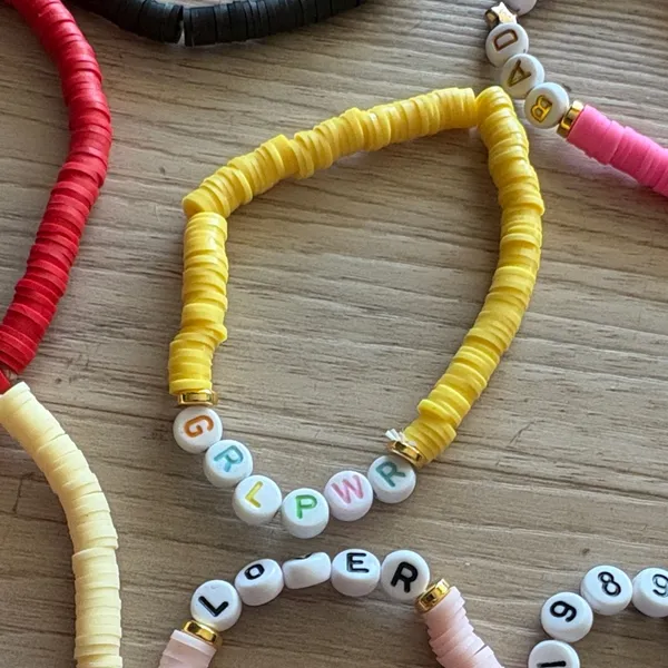 Taylor Swift Kids Beaded Bracelet Set - Pink, Yellow, Blue - Image 12