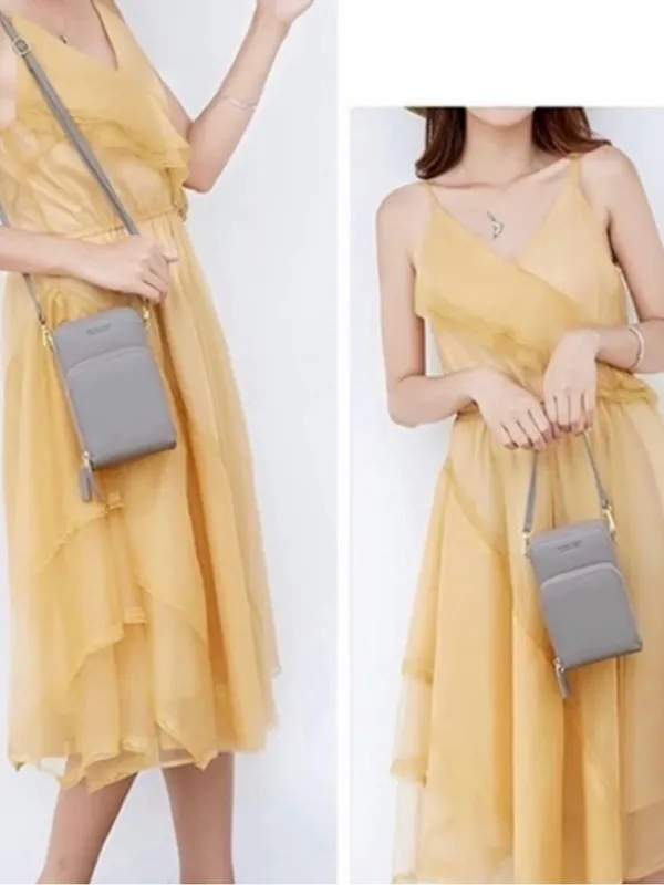 Forever Young Grey Vertical Crossbody Handbag - Image 2