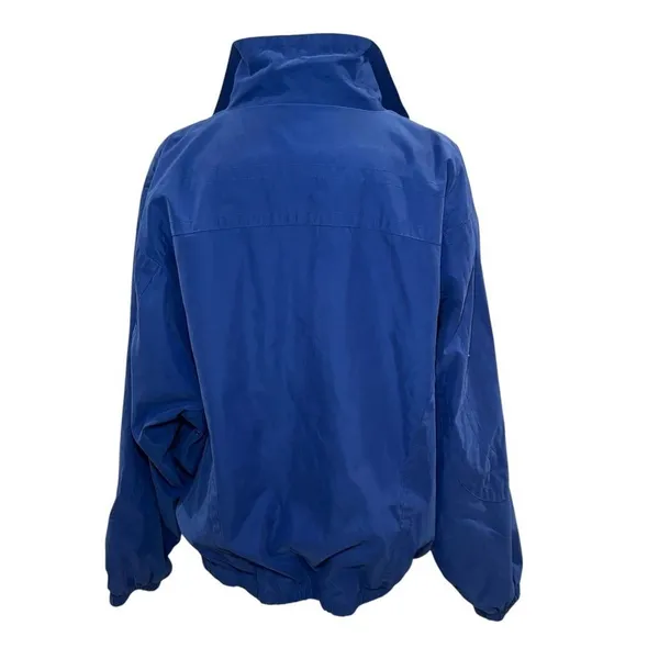 Vintage Norm Thompson Blue Windbreaker Jacket Women's XL Knit Lined‎ Zip Front - Image 3