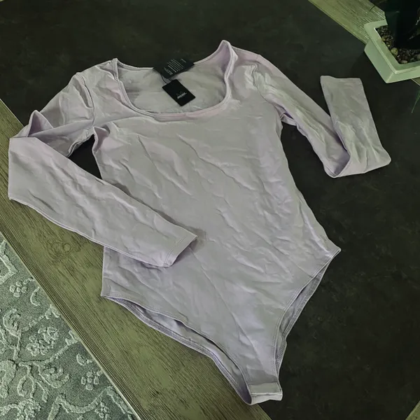 Women's Round Collar Long Sleeve Short Sleeve Basic Elastic Bodysuit Jumpsuit - Image 4