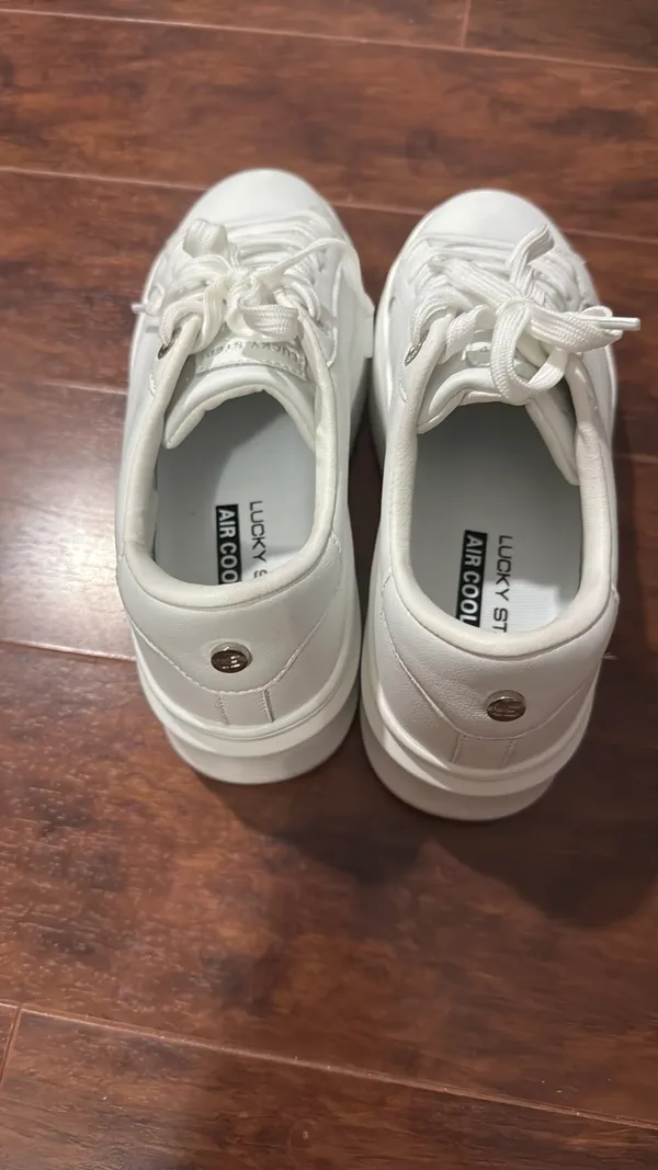White Platform Tennis Shoes Size 7 - Image 3