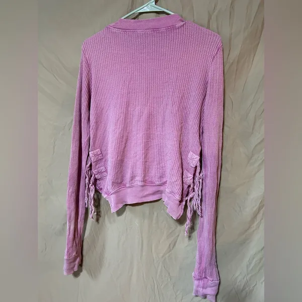 Free People FP One Interlaken Thermal Top Bundle Crop Side Ties Long Sleeve - Image 2