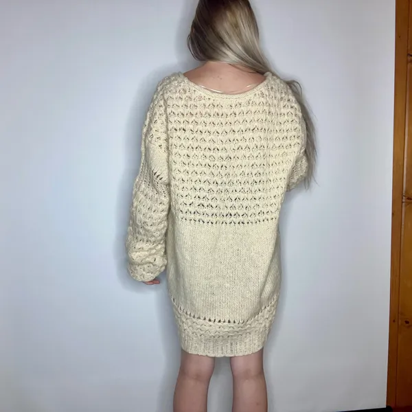Free People Knit Cream Sweater - Image 8