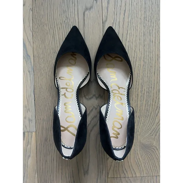 Sam Edelman Jaina d'Orsay Pump Pointed Toe Women's Black Suede Size 7 - Image 2