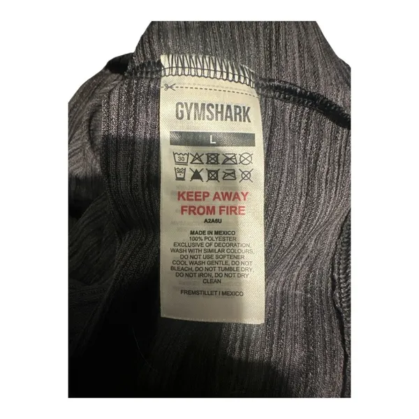 Gymshark‎ Long Sleeve Gray Active Top, Womens Large - Image 6