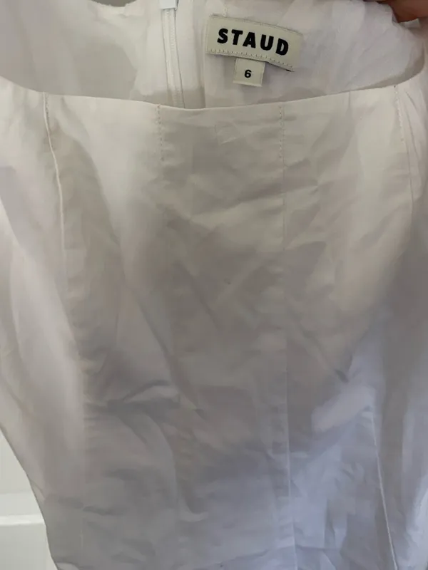 Staud Wells Mini Dress in White 6 - Image 8