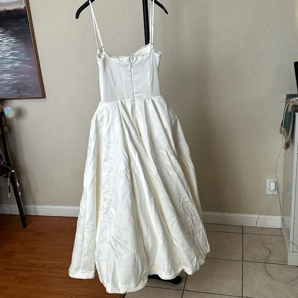 HOUSE OF CB XS A-C Mademoiselle White Tulle Midi Dress NWOT - Image 7