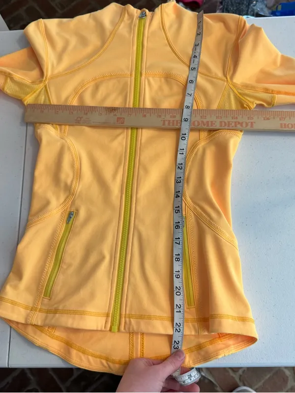 Lululemon Y2K size 4 define jacket mango yellow orange color trendy‎ spring cute - Image 8