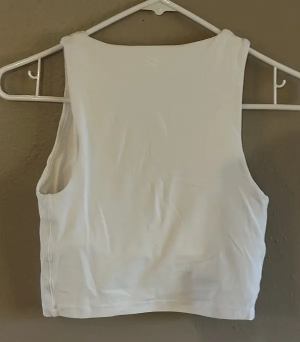 OFFLINE by Aerie White Sleeveless Stretch Tank Top Athletic Crew Neck S - Image 3