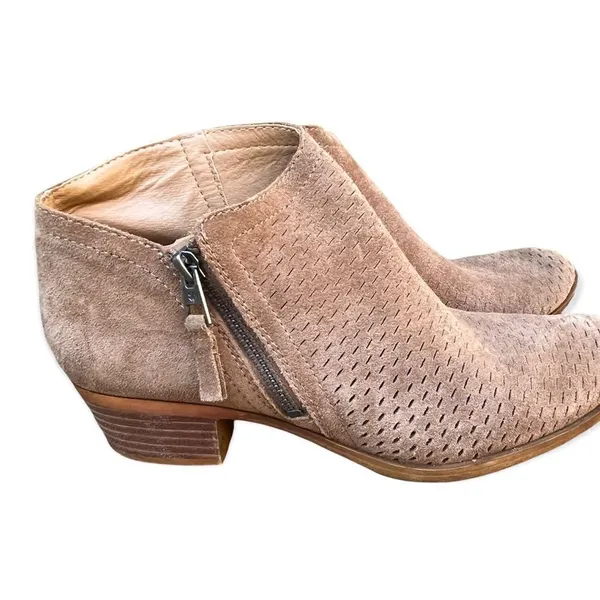 Lucky Brand suede leather perforated ankle booties 9.5 - Image 2