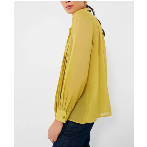 NWT Tuckernuck Chartreuse Natalia Blouse medium - Image 3