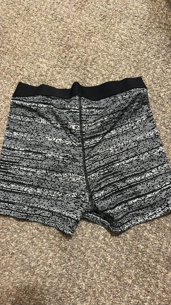 Black White Nike Dri-Fit Spandex Pro Shorts S - Image 3