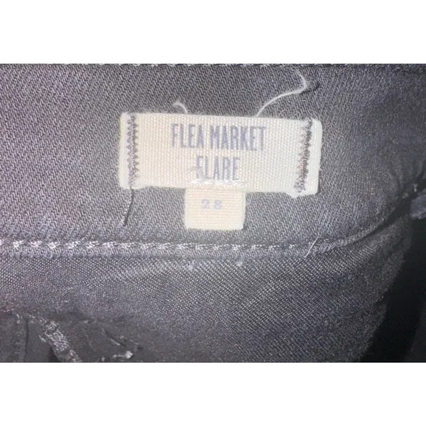 Madewell Flea‎ Market Flare Black Jeans Women's 28 Mid Rise Denim Stretch Sailor - Image 9