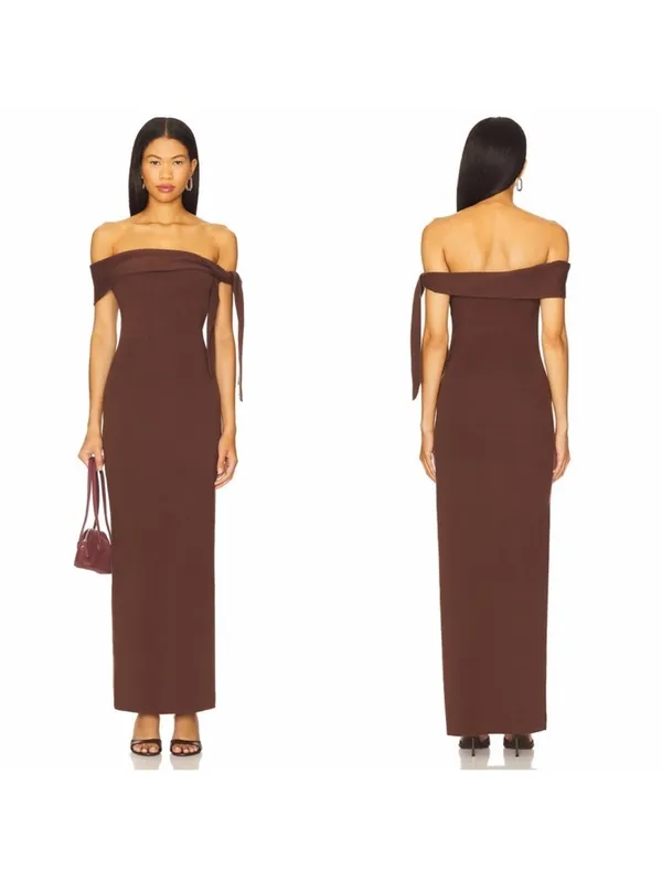 SNDYS x REVOLVE Jaymes Maxi Dress in Chocolate - Image 3